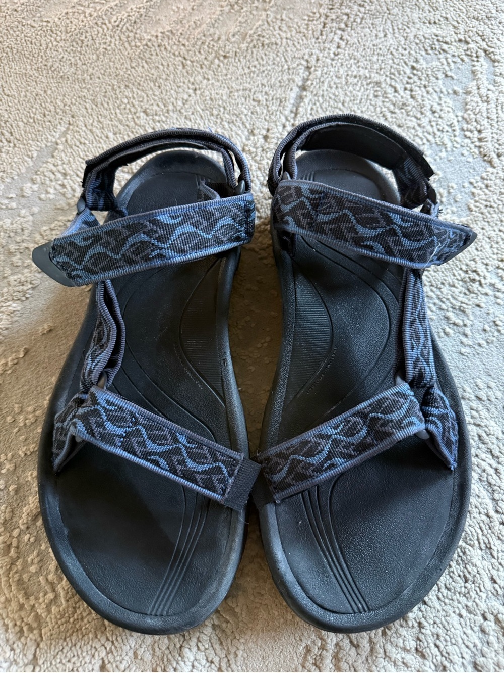 Teva Hurricane 4 Sandals Outdoor Adjustable Strappy Sandals blue Gray 10